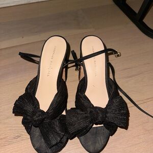 Loeffler Randall Black Bow Heels